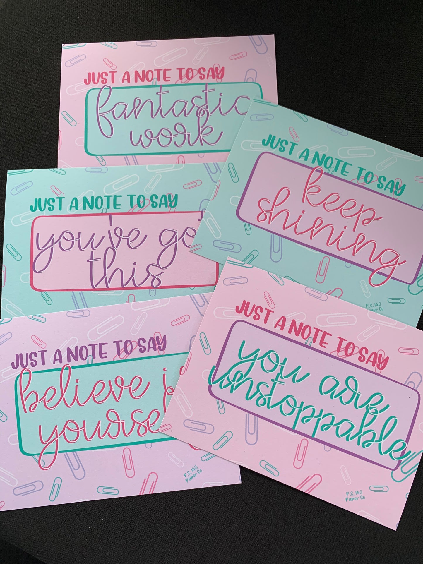 Encouragement Flat Notecard Set {Teacher Set}