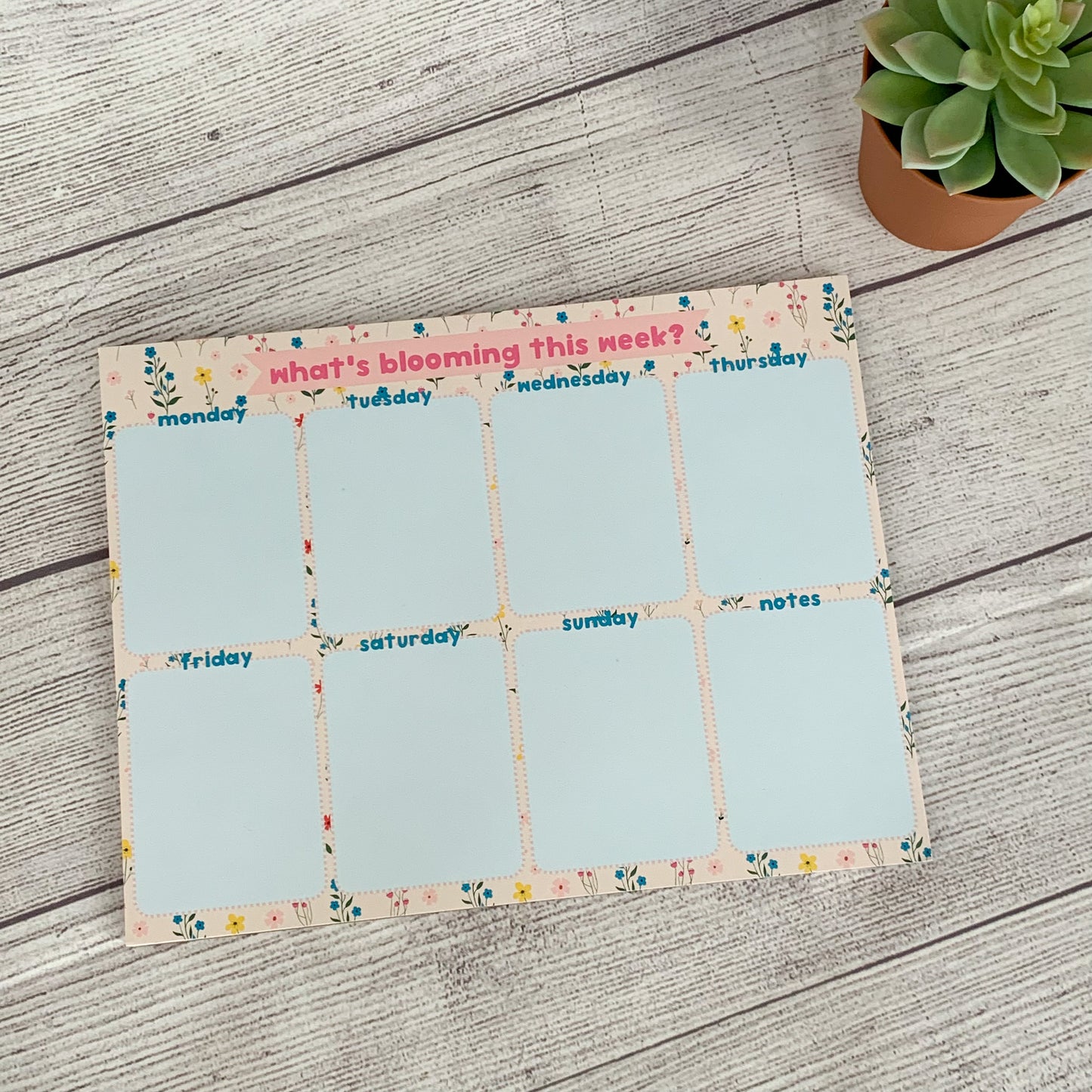 In Bloom Weekly Planner Large Notepad