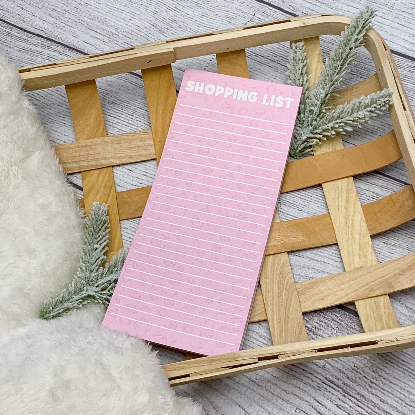 Pink Shopping List Notepad