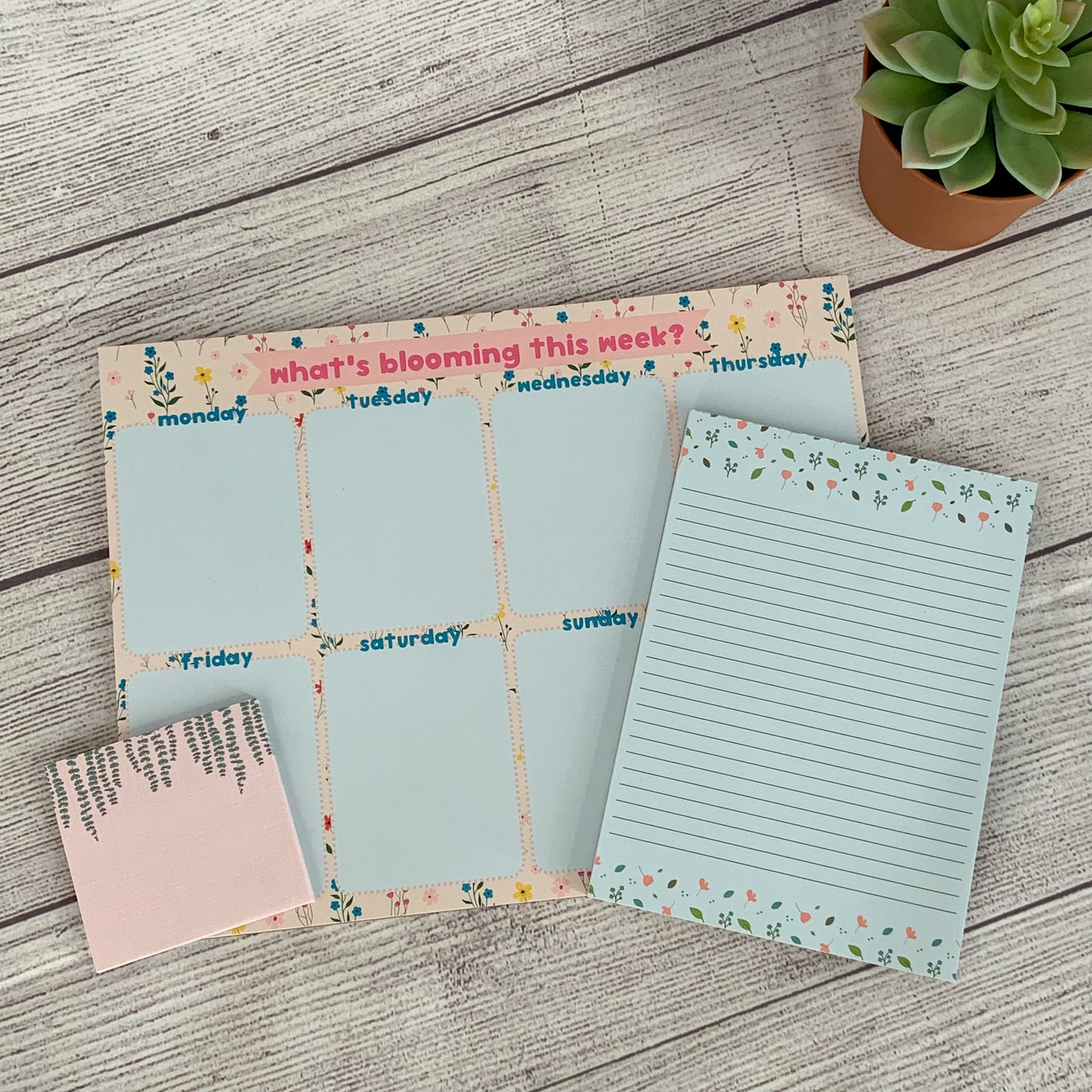 In Bloom Weekly Planner Large Notepad