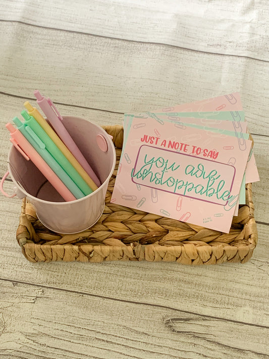 Encouragement Flat Notecard Set {Teacher Set}