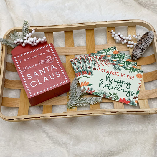 Just a Happy Holidays Flat Notecard Set