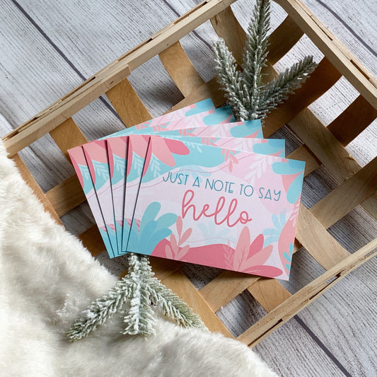 Just a Hello Flat Notecard Set