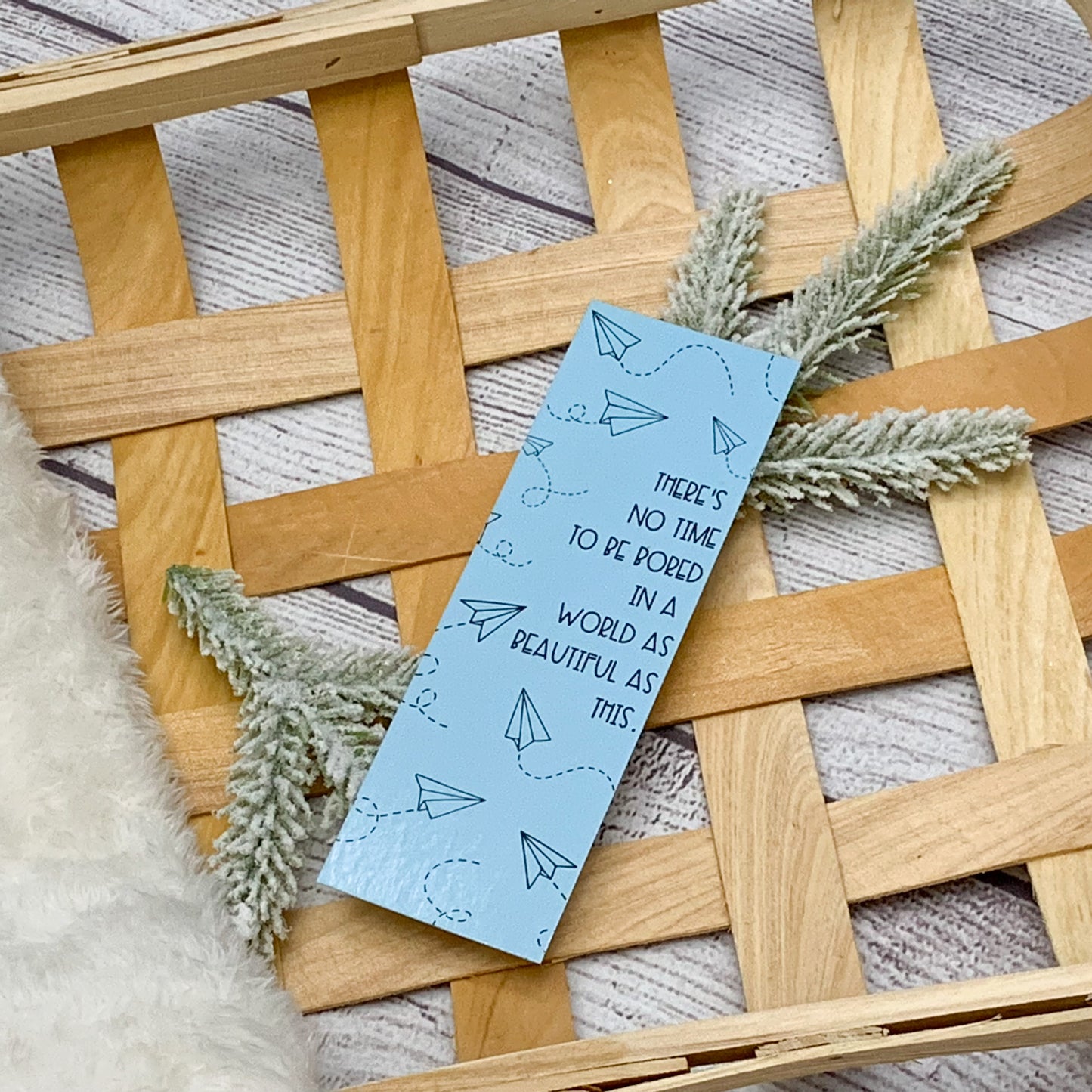 Adventure Paper Airplane Bookmark