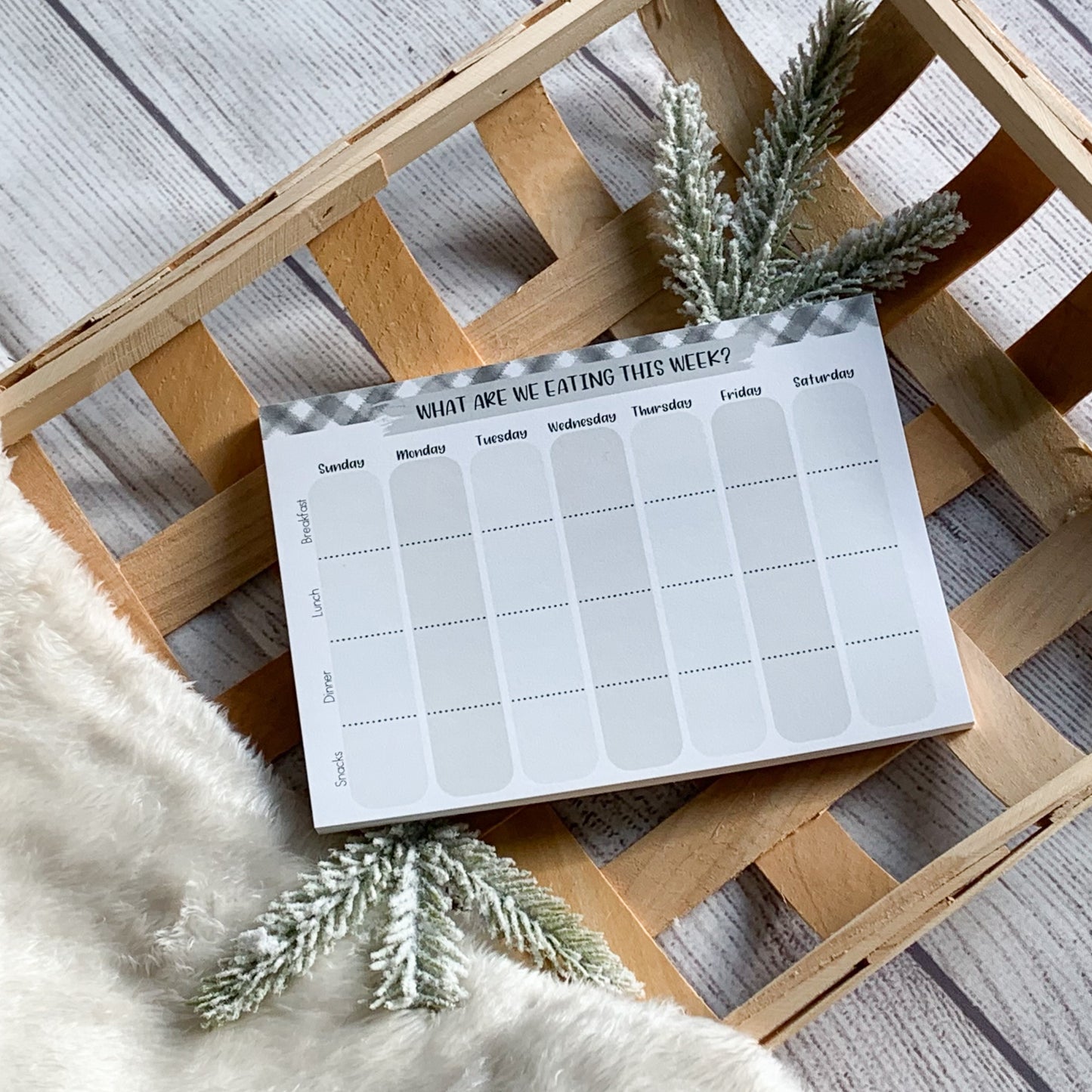 Farmhouse Weekly Meal Planning Notepad