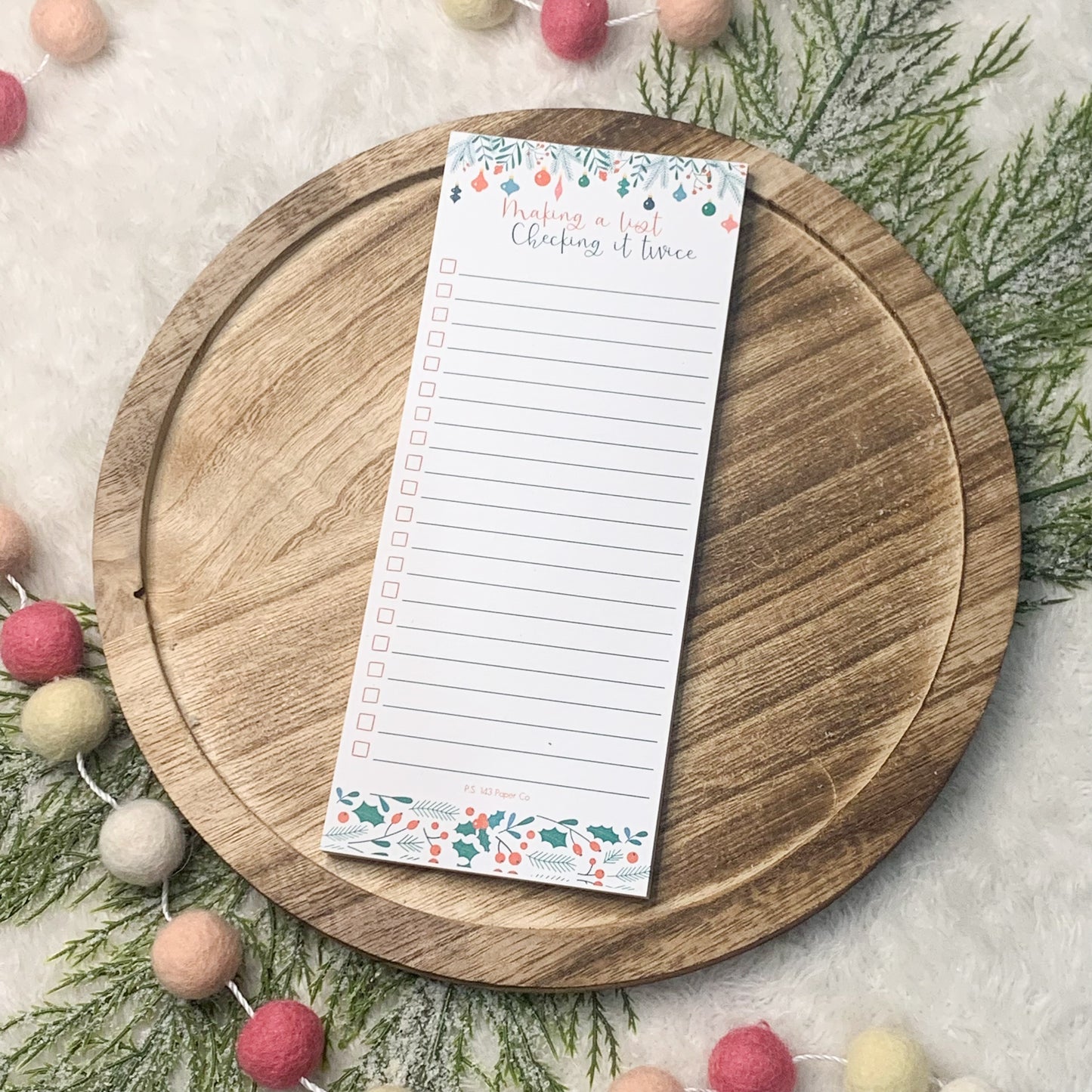 Making a List Checking It Twice Notepad