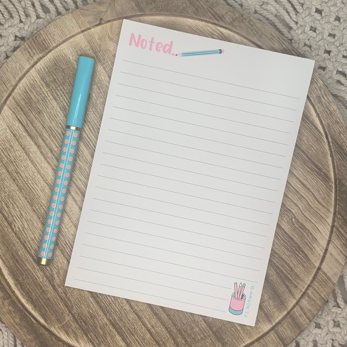 Noted Office Supplies Notepad