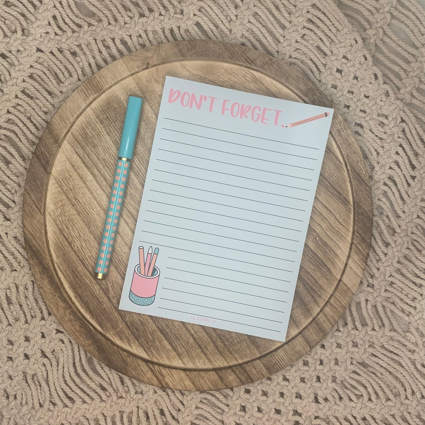 Don't Forget Office Supplies Notepad