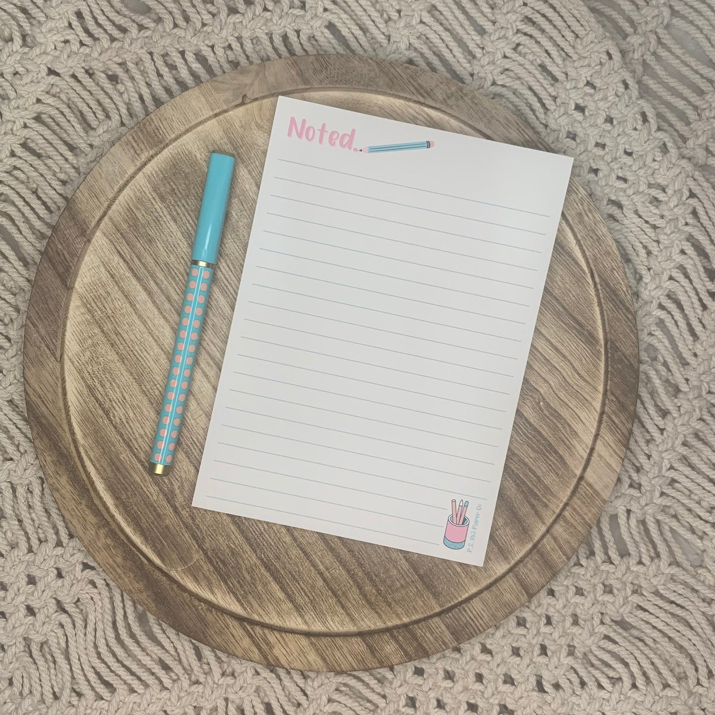 Noted Office Supplies Notepad