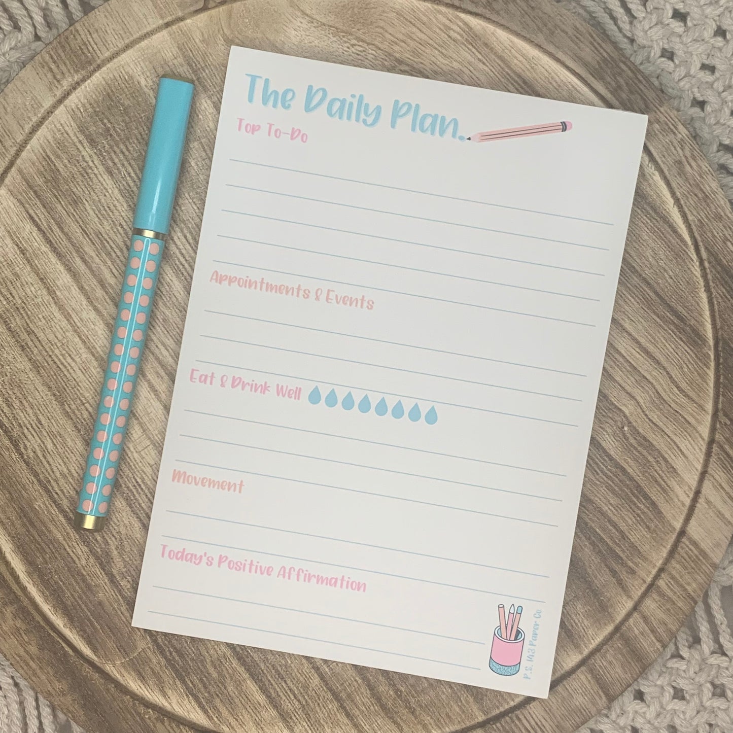 The Daily Plan Office Supplies Notepad