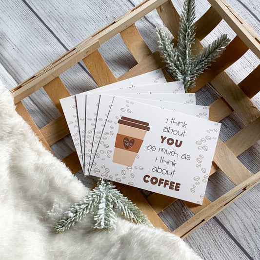 Thinking of You Coffee Flat Notecard Set