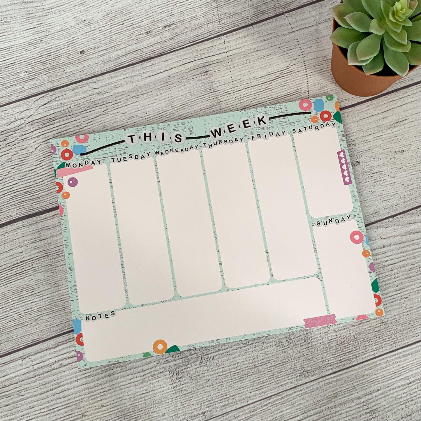 Crafty Beads Weekly Planner Large Notepad