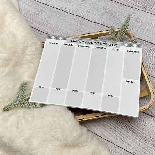 Farmhouse Weekly Planner Large Notepad